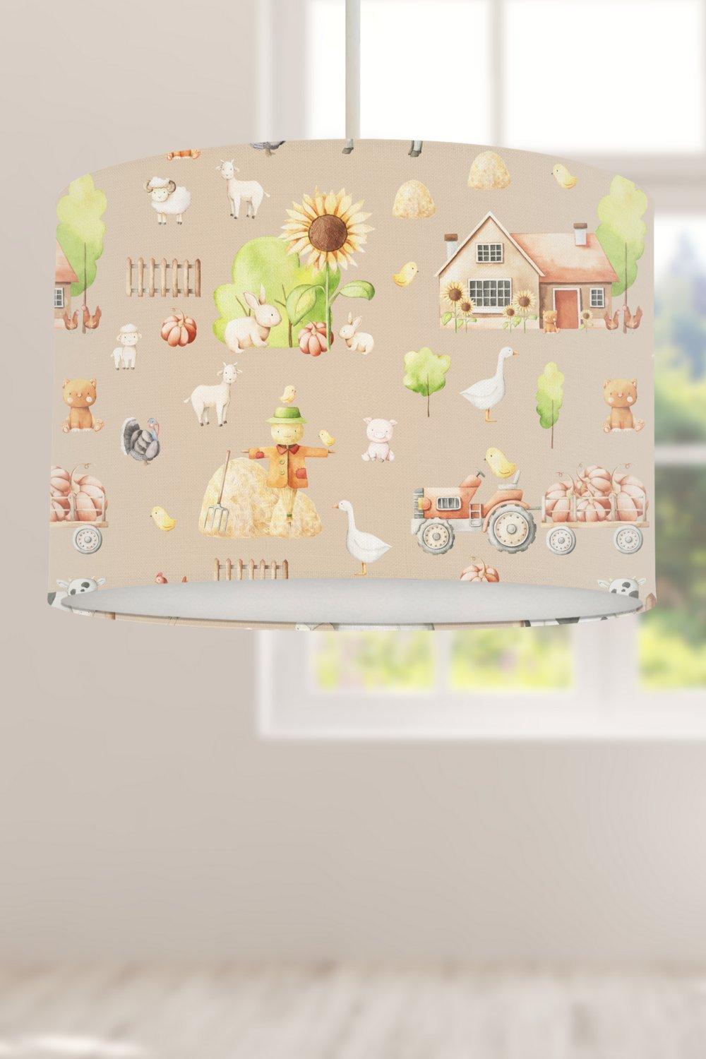 Down on the Farm Lampshade Natural